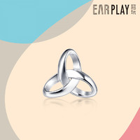 周生生 Ear PlayPt950铂金耳钉(单边耳饰)