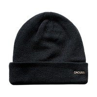 CACUSS 男女款毛线帽 Z0079 加绒加厚款 黑色
