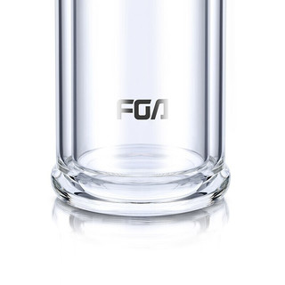 富光 WFB1017-400 玻璃杯 400ml 不锈钢色