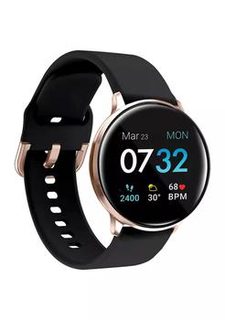 Sport 3 Touchscreen Smartwatch for Men and Women: Rose Gold Case with Black Strap (45 Millimeter)