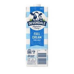 DEVONDALE 德运 全脂纯牛奶  1L*10盒