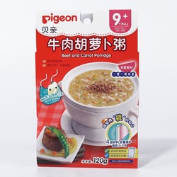 Pigeon 贝亲 婴儿牛肉胡萝卜辅食粥 120g