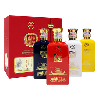 WULIANGYE 五粮液 股份公司 金碧辉煌 四大名楼 52度500ml*4瓶白酒整箱