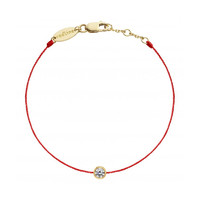 Redline Paris 法国小红绳 手链 镶嵌0.10克拉钻石表圈 白金1B-17.5