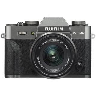 FUJIFILM 富士 X-T30 APS-C画幅 微单相机 雅墨灰 XC 15-45mm F3.5 OIS PZ 变焦镜头 单头套机