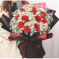 艾斯维娜 和你在一起 情人节红玫瑰花束礼盒  11朵玫瑰