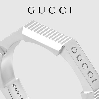 GUCCI古驰Gucci Link to Love系列条纹刻花戒指