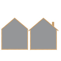 明航 SH-064H 可移胶磁性黑板墙 单房子款 90*150cm 静灰色