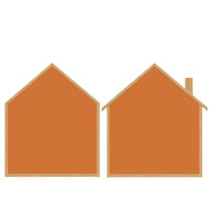 明航 SH-064H 可移胶磁性黑板墙 单房子款 90*150cm 鲜橙色