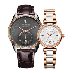 tangin天珺瑞士手表情侣表一对纪念日节日通勤百搭情侣对表