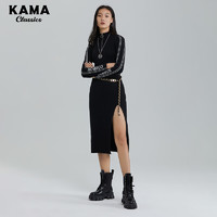 KAMA 卡玛 开叉针织连衣裙7420150