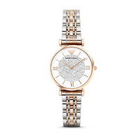 GIORGIO ARMANI Armani/阿玛尼 满天星镶钻时尚简约休闲钢质表带石英女士手表