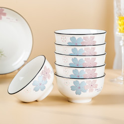 陶瓷饭碗_阿曼唐 景德镇陶瓷餐具釉上彩陶瓷碗家用饭碗 繁花似锦4.