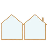 明航 SH-064H 可移胶磁性黑板墙 单房子款 120*180cm 白色