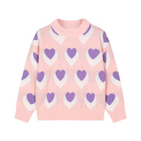 Souhait 水孩儿 SHPQGD29CW626 女童套头毛衣 粉艾尔 130cm