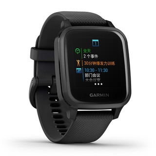 GARMIN 佳明 Venu Sq 运动手表+水杯 暗夜黑 40.6mm 音乐版