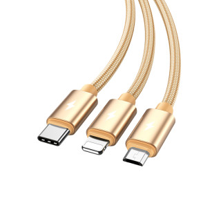 lrker潜伏者typeclightningmicrob24a数据线尼龙编织1m土豪金