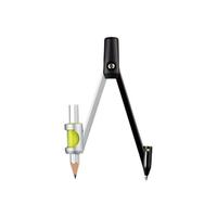 KUTSUWA CP216 儿童安全圆规 夹铅笔款 黑色