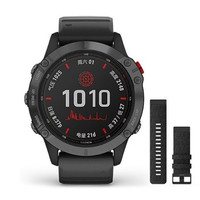 GARMIN 佳明 Fenix 6 运动手表+黑色尼龙表带 黑色 47mm DLC太阳能版