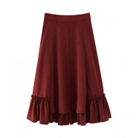 INMAN 茵曼 女士中长款半身裙 1813427