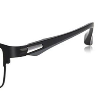 HD 汇鼎 1618 黑色金属眼镜框+1.56折射率 非球面镜片 灰变