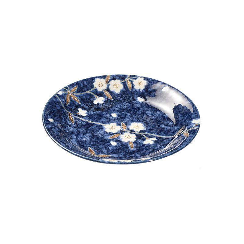 京东京造 蓝绘蔓樱系列 餐盘 7.6英寸 蓝色