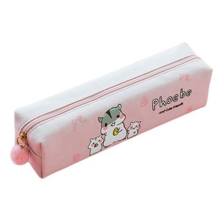 Kabaxiong 咔巴熊 KBX078 彼得鼠笔袋 加长四方款 深粉色 单个装