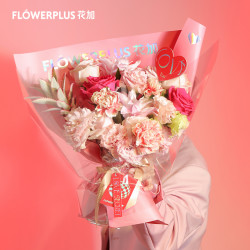 花加鲜花 Flowerplus 花加快乐加乘混合花束两束礼盒装多少钱 什么值得买
