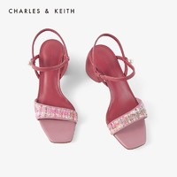 CHARLES & KEITH CK1-60361261 女子一字带高跟凉鞋