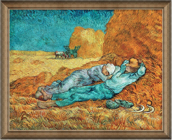 雅昌梵高午休90x73cm油画布典雅栗