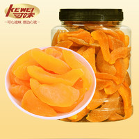 TASTYCHOCO 可味 黄桃干连罐重500g桃子肉特产水果干蜜饯零食 黄桃干400g*1罐.