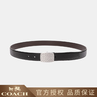 COACH 蔻驰 男士商务休闲黑色皮质腰带礼盒款