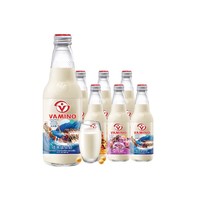 VAMINO 哇米诺 泰国原装进口豆奶 玻璃瓶装植物蛋白饮品300ml/瓶 学生早餐奶 经典原味6瓶装