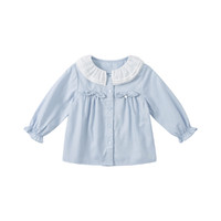 戴维贝拉 女童衬衫2022春装新款宝宝上衣童装儿童洋气衬衣