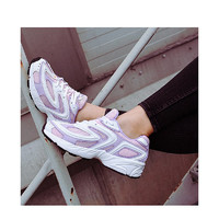 FILA 斐乐 CREATOR 女士白紫拼色网面厚底低帮韩版老爹鞋 5RM00627-667 轻薄透气