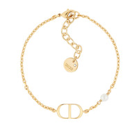 Dior 迪奥 DIOR PETIT CD 手链金色饰面金属和白色树脂珠饰 B1310PTCRS_D301