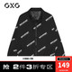 GXG 男装商场同款 热卖韩版黑色休闲潮牌潮流翻领男士夹克外套