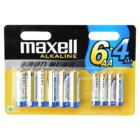 maxell 麦克赛尔 LR6 5号碱性电池 1.5V 6粒+LR03 7号碱性电池 1.5V 4粒