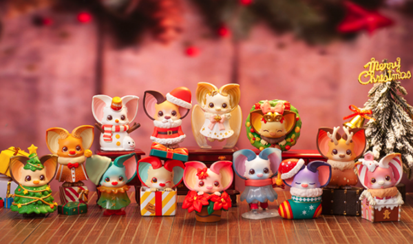 天猫u先popmart泡泡玛特yoki圣诞系列手办盲盒