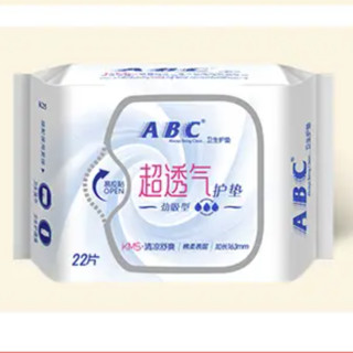 ABC KMS系列卫生巾套装 (清凉舒爽日用24cm*8片*3+甜睡夜用32.3cm*2+超透气护垫16.3cm*22片)