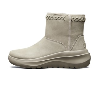 SKECHERS 斯凯奇 ON-THE-GO WOMENS系列 女士短筒雪地靴 15544 灰褐色 36