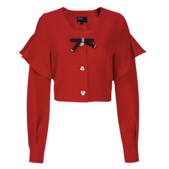 AIVEI 欣贺艾薇 女士V领针织开衫 N0560186150004