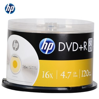 HP 惠普 DVD+R 光盘/刻录盘 空白光盘 16速4.7GB 桶装50片