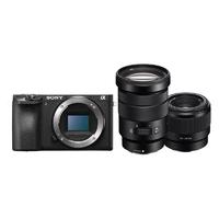 SONY 索尼 Alpha 6500 APS-C画幅 微单相机 黑色 50mm F1.8 定焦镜头+E PZ 18-105mm F4 G OSS 变焦镜头 双头套机