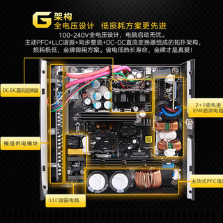 Great Wall 长城 G6额定650W金牌全模组电源G7/V6/V7/gx850额定700w电源850w台式机游戏电源600w电源750W G6 额定650W金牌全模组