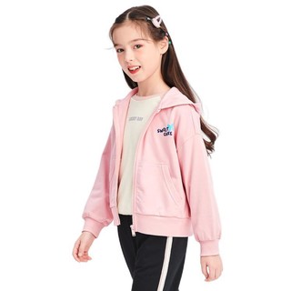 balabala 巴拉巴拉 208122104011-60055 女童长袖运动套装 粉红 140cm