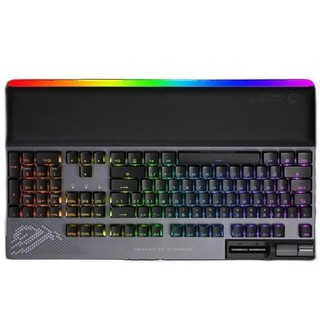 ROG 玩家国度 耀光 2 幻 104键 有线机械键盘 黑色 NX山楂红轴 RGB