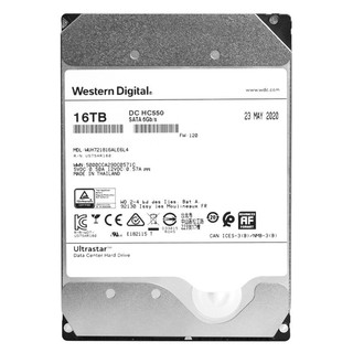 Western Digital 西部数据 Ultrastar系列 3.5英寸 企业级硬盘 16TB (CMR、7200rpm) WUH721816ALE6L4