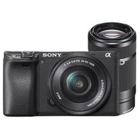 SONY 索尼 A6400 APS-C画幅 微单相机 黑色 E 16-50mm F3.5 OSS 变焦镜头+E 55-210mm F4.5 OSS 变焦镜头 双头套机