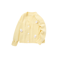 balabala 巴拉巴拉 氧气踏青系列 208122103009-00333 女童针织衫 黄色调 130cm